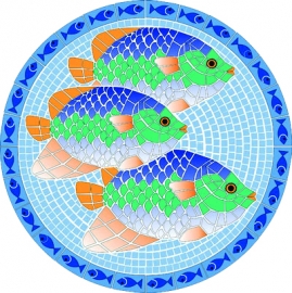 Small Mosaic Tropical Fish