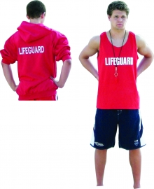 Lifeguard Tank Red w/White